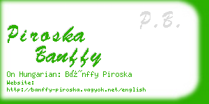 piroska banffy business card